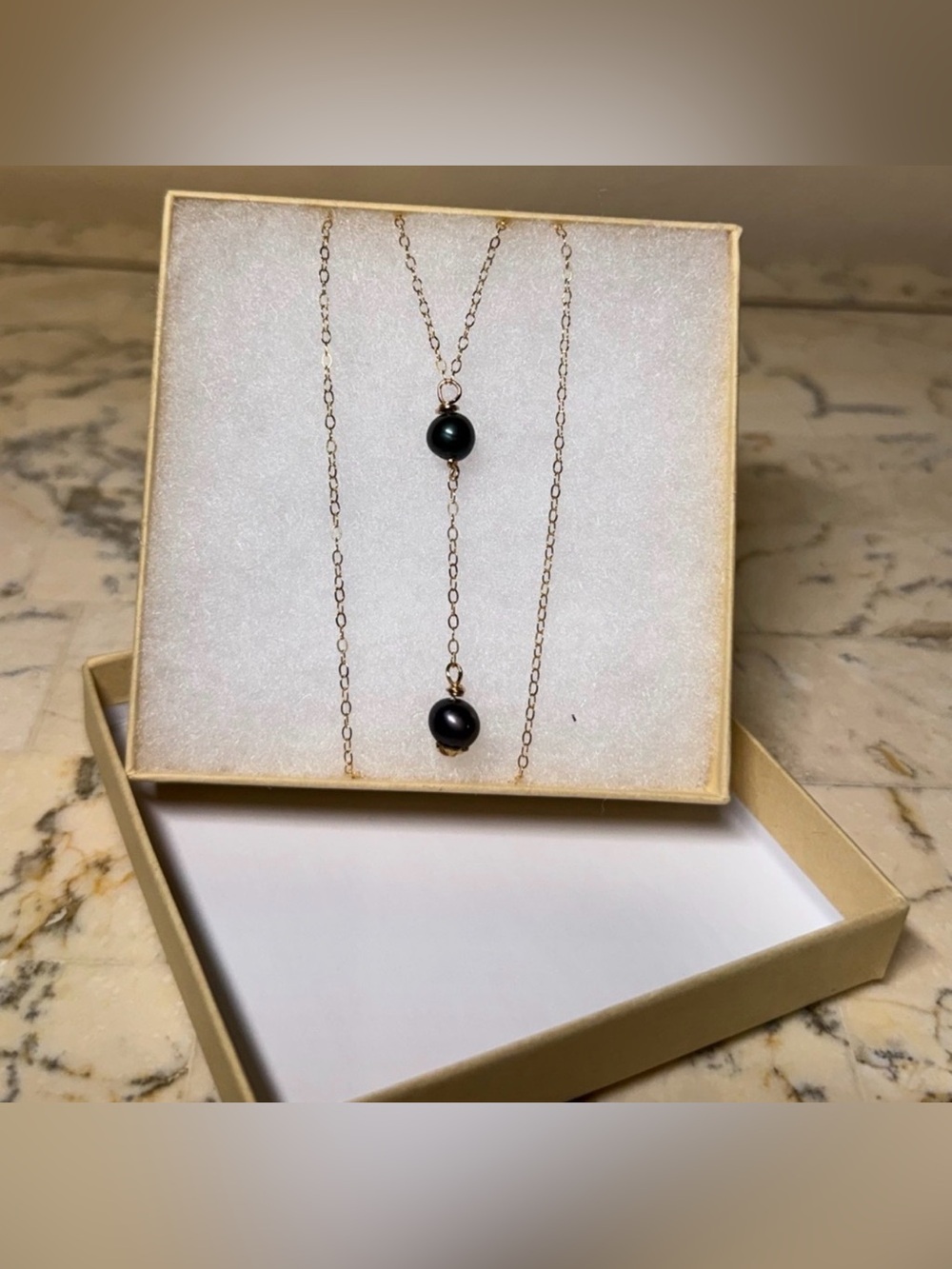 gold V-Necklace ‼️HANDMADE‼️ - Picture 5 of 8